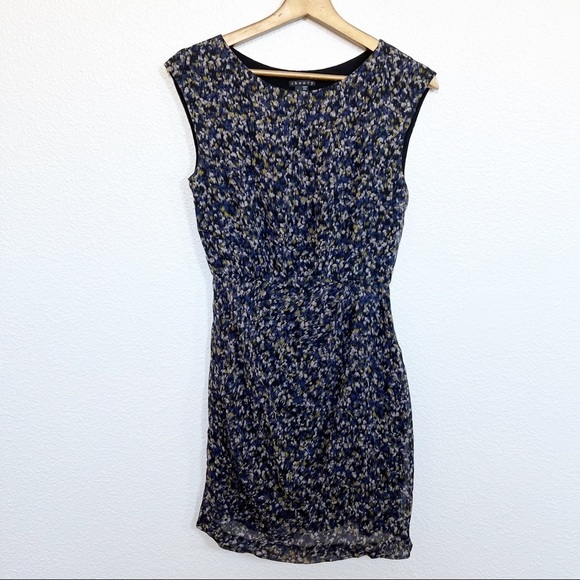 Theory- Multi Arena Abstract Silk Dress Size 0 - Picture 1 of 7